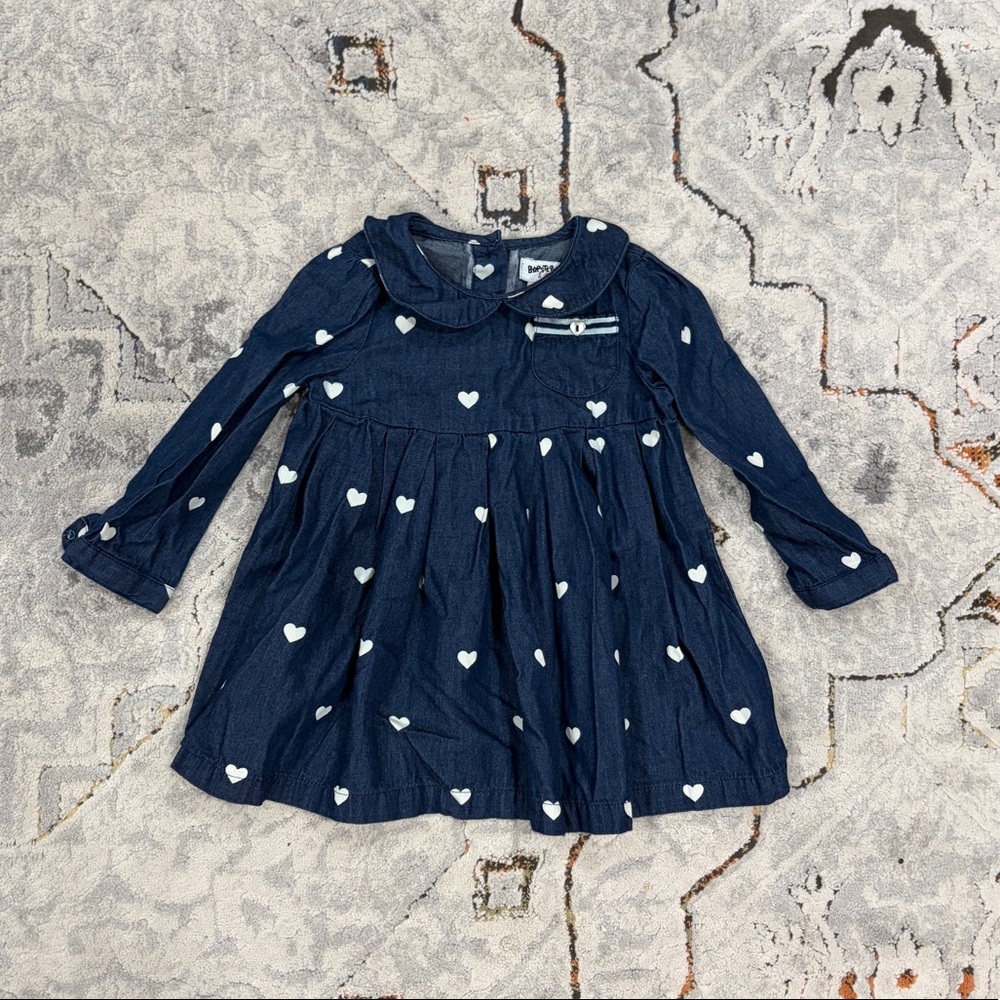 Bopster & Mimi denim collar dress, 9-12 months